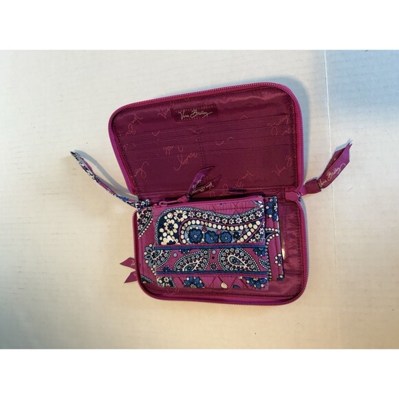Vera Bradley Knot Just a Clutch Purse Boysenberry Paisley Pattern Retired 3 Pcs - Picture 16 of 16